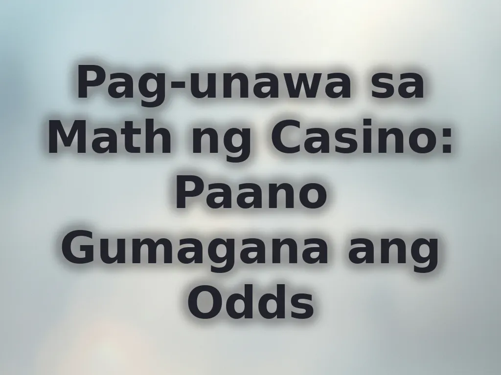 Gabay sa Odds at Probability